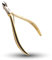Rui Smiths Professional Cuticle Nippers, Gold-Plated Carbon Steel, French Handle, Single Spring, 6mm Jaw (Full Jaw)