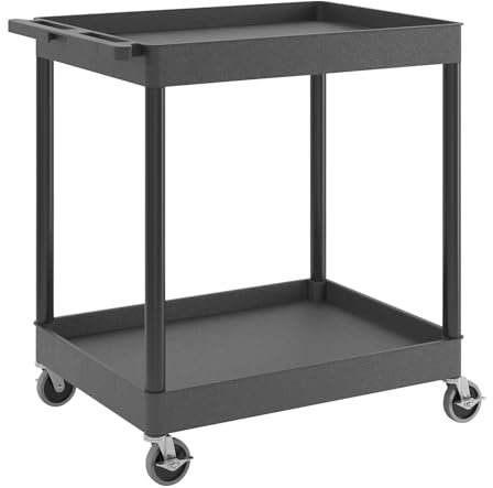 kaiserkraft | Mehrzweckwagen Multi | LxBxH 920 x 640 x 960 mm | 2 Etagen | schwarz