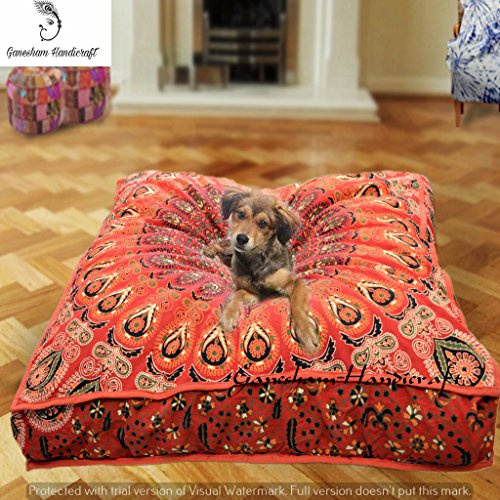Indische Mandala Gobelin Hundebett, Mandala Kissenbezug, Boho Bodenkissen, böhmischen Bodenkissen, Boho Sitzmöbel, Boho Dekor, Hippie Kissenbezug, Boho Kissen Werfen Boho, Katze oder Kinderbett
