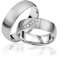 2x Palladium Eheringe Partnerringe Trauringe Verlobungsringe inkl. Gravur und Steine PDJC26-950