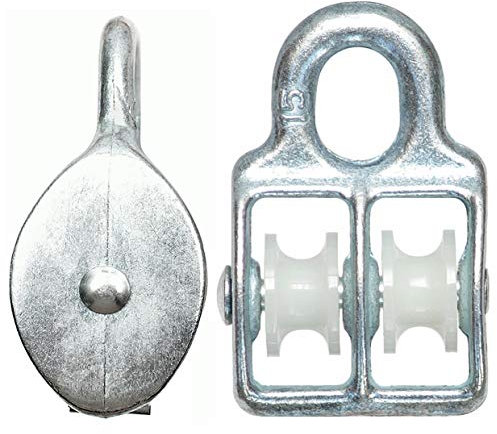 KeyMet GmbH Seilrolle Drahtseilblock Umlenkrolle Blockseilrolle 15 doppelt