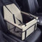 GUOYI Neu Wasserdicht Atmungsaktiv Haustier-Auto-Matte Sicherheit Haustier Auto Booster Waschbar Tragetasche für Haustiere(Beige Streifen)