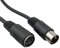 Diodenkabel DIN Kabel 5-Polig Verlängerung/Kupplung, Audiokabel, DIN-Stecker auf DIN-Buchse, Midi-Kabel, Dioden-Stecker/Buchse, Dioden-Anschlusskabel, AUX Kabel, schwarz 2,5m