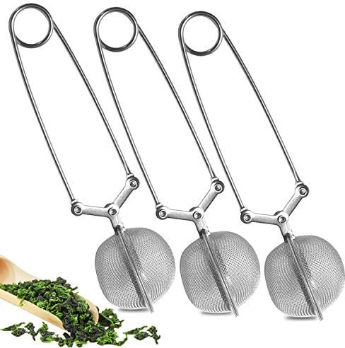 Infusore tè, Colino Tisane, Acciaio Inox, Pinze Filtro, Scolapasta Adatti per Ogni tè Sfuso, Foglie di tè (3pcs Ball Tea Strainer)