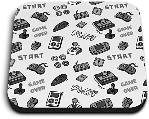 1 x Square MDF Fridge Magnet - Video Game Icons Gamer Online 40972