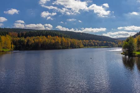 adrium Poster-Bild 80 x 50 cm: Reservoir in the Vogtland in Saxony(97722909)