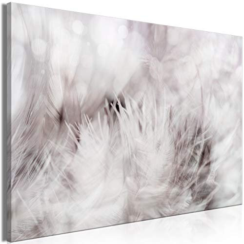 decomonkey Bilder Feder 120x80 cm 1 Teilig Leinwandbilder Bild auf Leinwand Vlies Wandbild Kunstdruck Wanddeko Wand Wohnzimmer Wanddekoration Deko Abstrakt