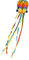 HQ Design - Rainbow Octopus, Kinderdrachen Drachen Flugdrachen Einleiner Drachen zum steigen Lassen, wenig Wind ab 5 Jahren, 410x70cm, inkl. 17kp Polyesterschnur 40m auf Spule, 2-5 Bft