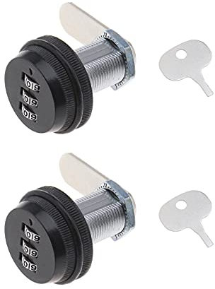 Be In Your Mind 2pcs Serrure de Combinaison Code Mécanique à 3 Chiffres en Alliage de Zinc pour Armoire Placard Tiroir Boîte Aux Lettres
