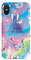 Tirita Personalised Phone Case Cover Compatible with iPhone Xs Max [12 - Iridescent Butterflies Stars Rainbow]