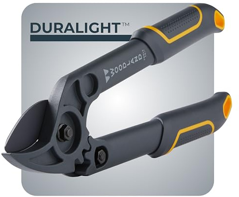 Woodland Tools Duralight Compact Lopper, 16 Inch Anvil Branch Cutter with Gear Assist and Glass-Filled Nylon Handles, Lightweight Tree Pruner for Dry Branches, Tight Spaces, and Everyday Yard Work