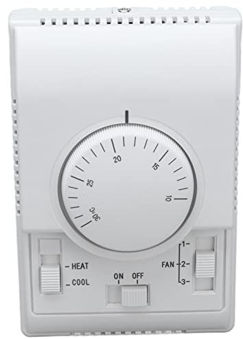 Acondicionador de Termostato Mecánico, Termostato de Aire Acondicionado Central Tipo de Perilla Ajustable de 2 Vías Montaje en Pared AC110‑220V para Supermercado para Habitación para Bobina