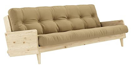 Karup Design, Indie, Schlafsofa, Rahmen: Klarlackiert, Matratze: Wheat beige