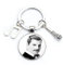 ZEIA3 Rock Band Freddie Mercury Schlüsselanhänger, beliebte Musik, Stern, Glas, Cabochon, Charm, Mikrofon, Metallanhänger, Schmuck, Geschenk, braun, 25