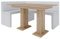 Eckbank Akiko mit Tisch - Eckbankgruppe für Ihrem Esszimmer, Küche modern, Sitzecke, Essecke. Perfekt für Küche, Büro und Rezeption. Solide und Starke Verarbeitung (Soft 17, 196x142 rechts)