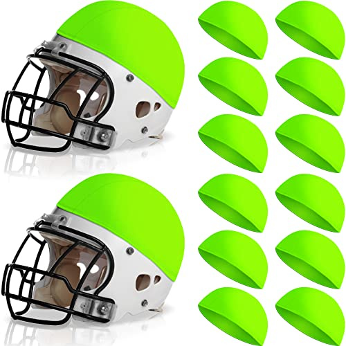 Jecery 12 Pcs Scrimmage Helmet Covers for Football Hockey,Green