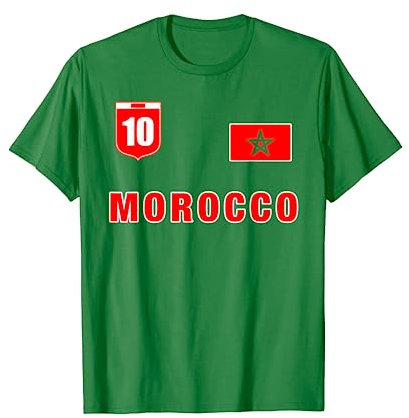 Marokko Fussball Team Fan Trikot Green Marokko Outfit Design T-Shirt