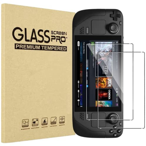 PHONILLICO Panzerglas Kompatibel mit Steam Deck [2 Stück] Schutzfolie Glas Panzerfolie Hartglas Displayschutzfolie Anti-Kratzer 9H Glas Valve Steam Deck