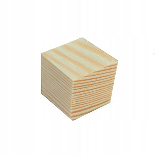 Wooden World 10 x Würfel aus Holz mit einfachen Würfeln Würfelwürfel Blank Plain Unlaint Wood Six Sided 20 mm