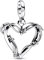 PANDORA ME Stacheldraht-Herz Medaillon aus Sterling Silber, aus der PANDORA Me Collection, 792526C00