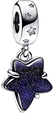 Charmes La rivière Star pour Bracelets - Charms de Perles ajourées en Argent Sterling 925, charmes de Coeur d'amour pour Bracelets et Colliers pour Femmes Filles