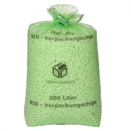 BB-Verpackungen 6x 300 Liter BIO-Verpackungschips BIG (6 Beutel) | antistatisches Füllmaterial, leichte Polsterchips und 100% biologisch abbaubar