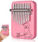 Kalimba Daumenklavier, 10 Tasten, Mini-Finger-Klavier, Marimba-Instrument, Geschenke für Kinder und Erwachsene, Anfänger, rosa 10 Tasten