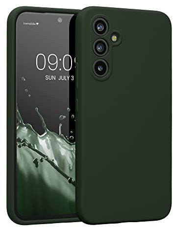 kwmobile Hülle kompatibel mit Samsung Galaxy A54 5G - Hülle Silikon gummiert - Handyhülle - Handy Case in Dunkelgrün matt