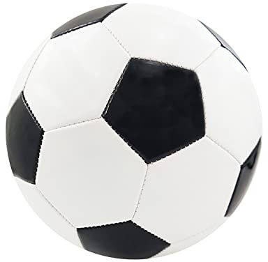 Yolispa Fußball, Klassische Fussball Schwarz und Weiß, Kinder Fussball für Training Größe 4, Spiel Fußball Größe 4, Kinderfussball für Indoor Outdoor Übung Team Training