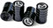 4 Stück Set Aluminium Ventilkappen Mazda Style Logo für Auto, Fahrrad, Motorrad. Deckel aus Metall
