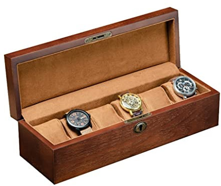RUTAVM Aufbewahrung Uhrenbox mit 6 Fächern aus Holz Uhrenaufbewahrungsbox mit Schloss Uhrenbox Uhrenaufbewahrungsbox uhrenbox uhrenkasten (Color : B, Size : 6 Slots)