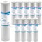 Filtro a sedimenti in polipropilene, 10 pollici - 10 pezzi, 20 micron: Pulizia efficace dell'acqua, elimina le particelle di sporco, durata massima di 6 mesi.