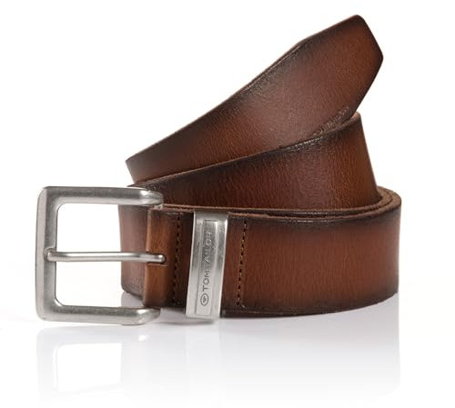 Tom Tailor Herren TTJACOB Gürtel, Light Brown, 95
