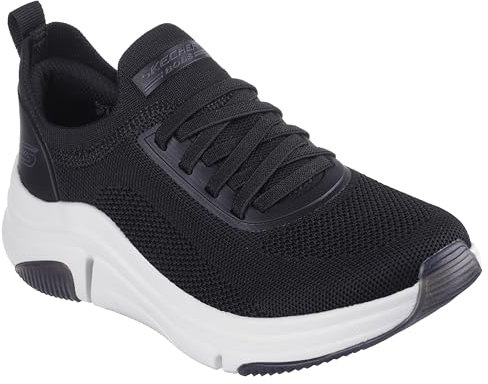 Skechers Women's Bobs Sparrow Flex Instant Clout Slip-On Sneakers, Black Knit, 6 UK