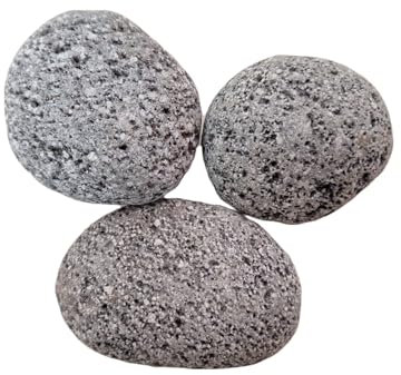Natunae Zen Pebbles Aquarium Steine 7-10 cm (500 gr), Natursteine Dekoration Schwarze Lava Getrommelte Aquascaping, Terrarium, Nanobecken