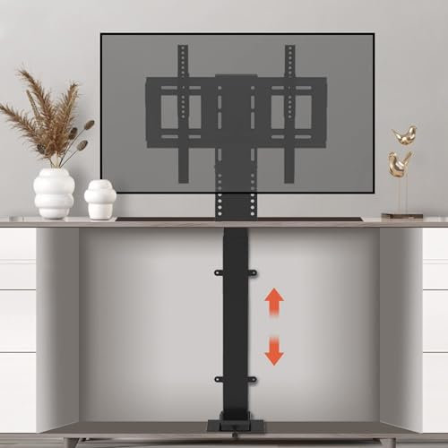 QICBYING Motorized Tv Mount - Telescopic Electric TV Lift With Auto Lifting, Adjustable Electric TV Lift With Can Be Hidden In The Cabinet, Fits 32-75 Inch Ultra Slim TVs, Travel Less Than 40 Seconds
