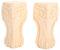 Gavigain Pieds de Table en Bois sculpté, Pieds de Meuble de Style européen pour canapé, Table à thé, Meuble TV, 2 pièces