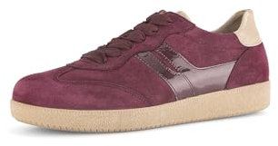 Gabor Damen Low-Top Sneaker, Frauen Halbschuhe,Laufschuhe,schnürschuhe,schnürer,Business,Freizeit,straßenschuhe,aubergine/beige,38 EU / 5 UK