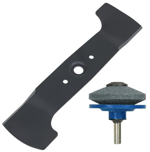 Spares2go Metal Blade compatible with Honda HRG415 HRG415C IZY41 Lawnmower (16) + Drill Sharpener Attachment
