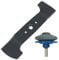 Spares2go Metal Blade compatible with Honda HRG415 HRG415C IZY41 Lawnmower (16) + Drill Sharpener Attachment