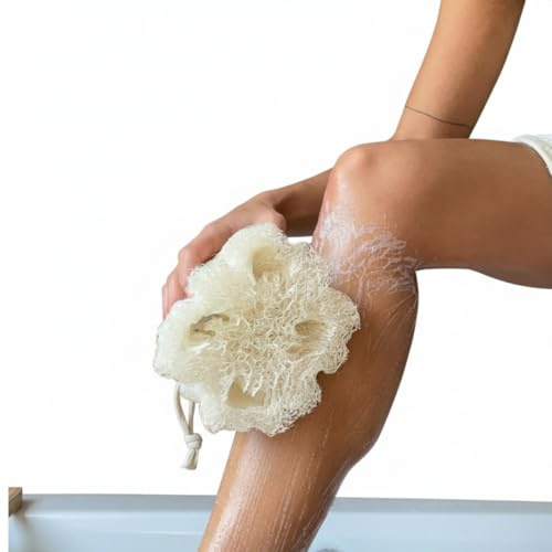 Loofahcrafts Luffa-Schwamm EcoClassic ägyptischer Luffa Loofah-Schwamm Badeschwamm Duschschwamm Dusch-Fluff Luffagurke Luffakürbis Plastikfrei Körper Dusche Bad Wäscher Body Scrubber Luffah Loofah