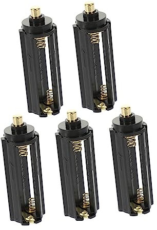 TINEASUR 5 Stück 3 Batteriegestell Zubehör Für Taschenlampen Abdeckung Karte Verdreifachen Blinken Fall Veranstalter Zart Kabel Anhänger Batterietasche Led-taschenlampe Usb Abs Black