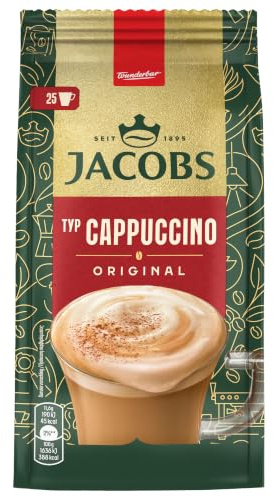 Jacobs Typ Cappuccino Original, Getränkepulver mit löslichem Bohnenkaffee, Instant Kaffee, für 25 Getränke, 290 g