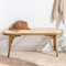 Ya-Home Rattanbank Sitzbank Flur Holz, Eingangsbank Atmungsaktive Küchenbank Esszimmerbank Natur für Esszimmer/Schlafzimmer/Balkon(Gelb)