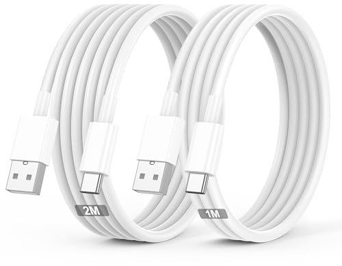 Cavo USB Type-C,for Originale Cavetto Ricarica Rapida 2Pezzi 1metri+2metri,For IPhone 16/Pro/Plus/Pro Max/15/Pro/Plus/Pro Max,For Samsung Galaxy S24/S23+/Ultra/S22/A53/A54/iPad Pro/Air/MacBook Air/Pro
