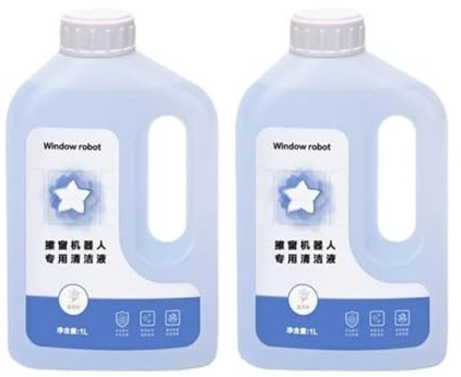 2 Stück Reinigungslösung For Fensterreinigungsmaschine, 1L Fensterreinigerflüssigkeit – Kompatibel Mit Winbot