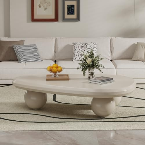 ZUOWENYG Weiß Wolken Design Couchtisch (A Weiß 39in) | Moderner Unregelmäßiger Couchtisch, Designermöbel für Wohnzimmer, Stylisches Möbel für Living und Offizium