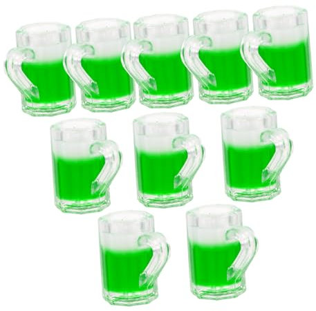 YARNOW 10pièces Mini Chopes à Bière Réalistes Lot de Accessoires Photo Décoration Micro-Paysage Chope De Bière Miniatures