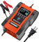 CIRKET Chargeur de batterie de voiture 12 V/6 A 24 V/3 A Lithium, plomb-acide, Lifepo4 (AGM/Gel/SLA..), chargeurs de batterie intelligents automatiques 12 V portables pour voiture, camion, moto et