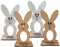Sunmeit Portauova In Legno A Forma di Coniglietto, Portauova Pasquale In Legno, Portauova per Kinder Eggs, Tavolo Personalizzato per Bambini (Uova)